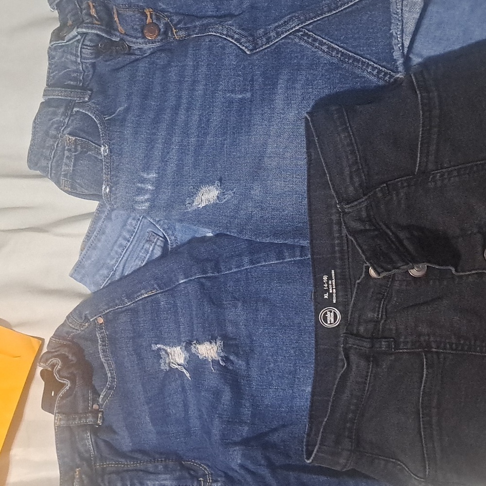Jeans skirts for girls... XL 14-16 girls. Fits small.  Fits girls who are 10/12.